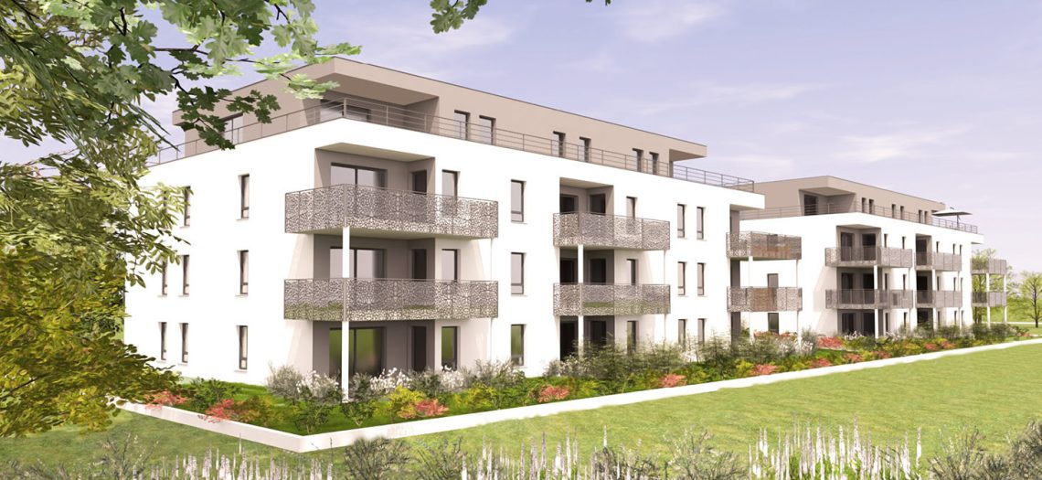 Découvrez L’Influence, une résidence qui propose des appartements neufs du F2 au F5 en attique au cœur de Sierentz (68510).